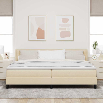 Boxspringbed met matras met matras Crème 200 x 200 cm