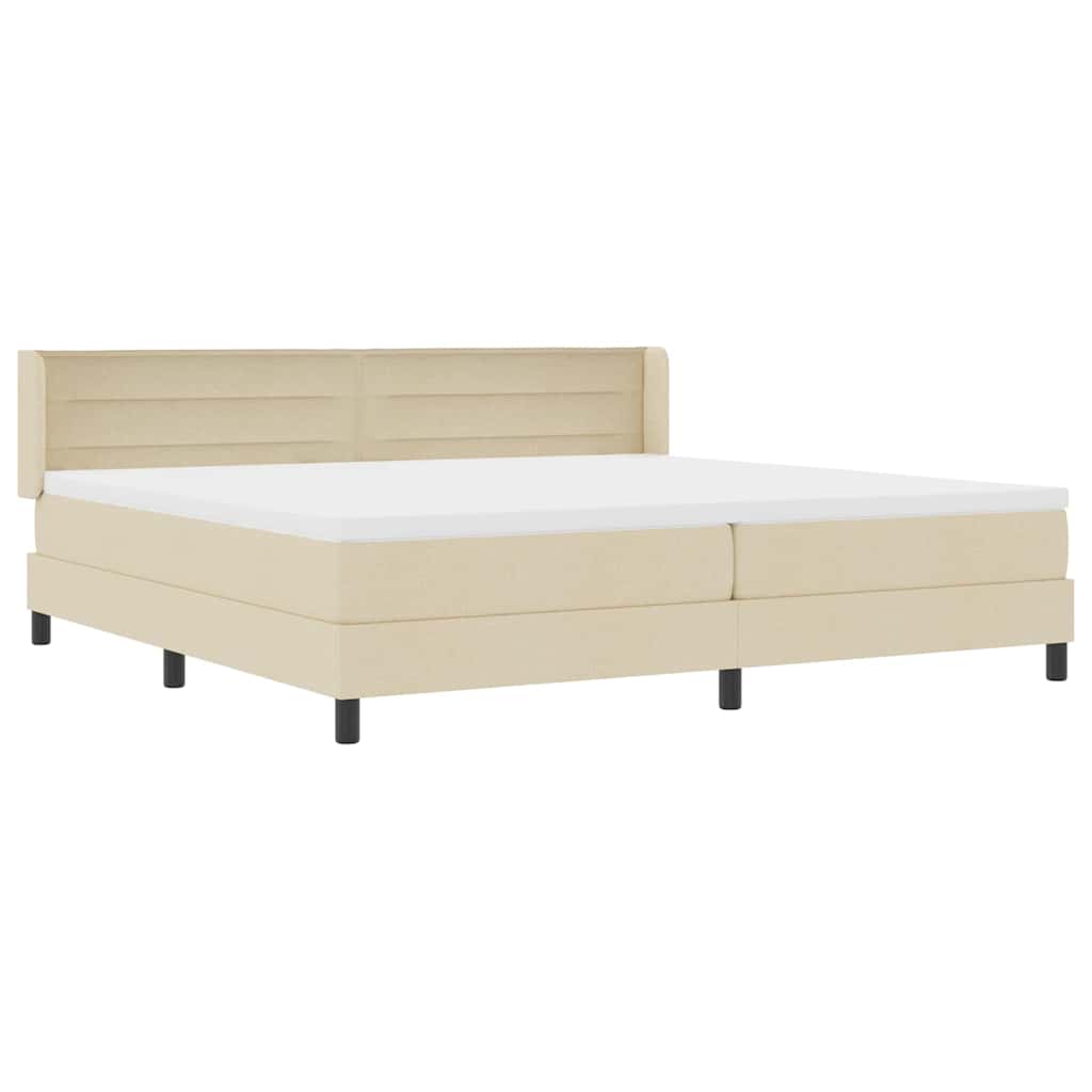 Boxspringbed met matras met matras Crème 200 x 200 cm