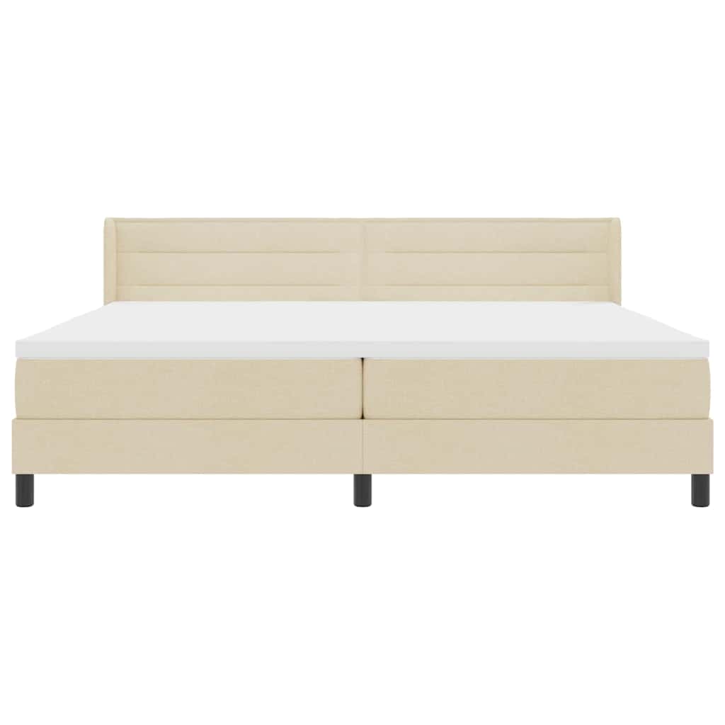 Boxspringbed met matras met matras Crème 200 x 200 cm