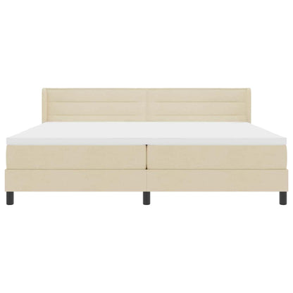 Boxspringbed met matras met matras Crème 200 x 200 cm