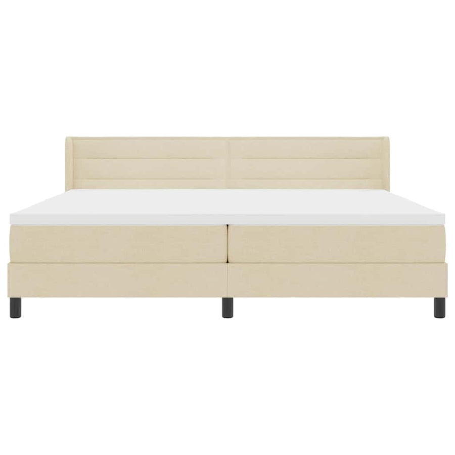 Boxspringbed met matras met matras Crème 200 x 200 cm