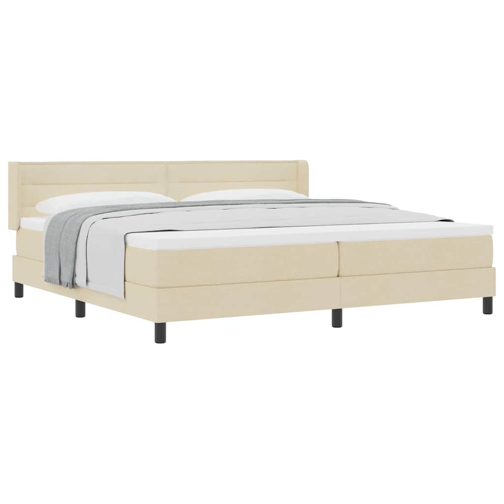 Boxspringbed met matras met matras Crème 200 x 200 cm