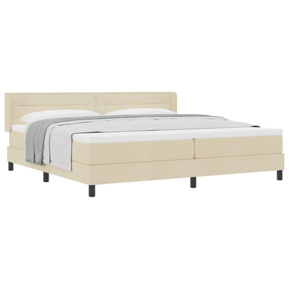 Boxspringbed met matras met matras Crème 200 x 200 cm