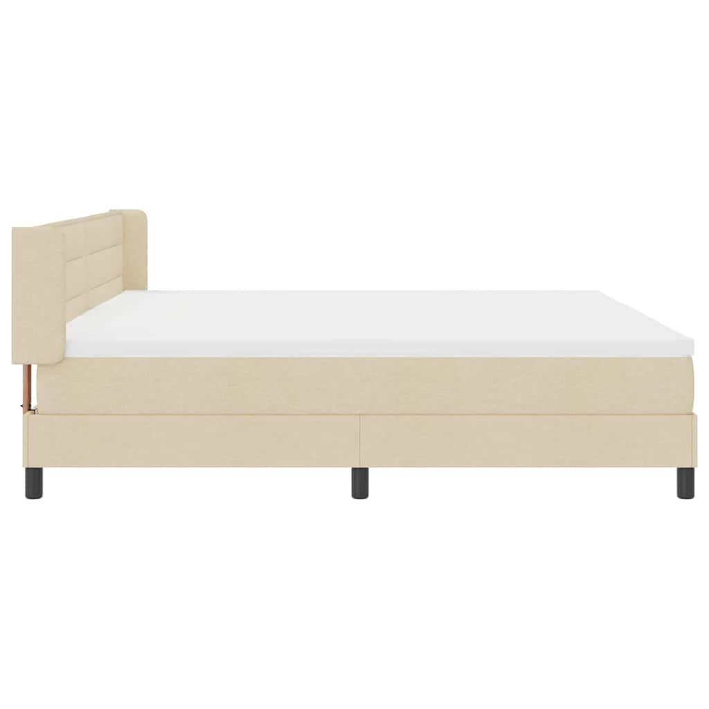 Boxspringbed met matras met matras Crème 200 x 200 cm