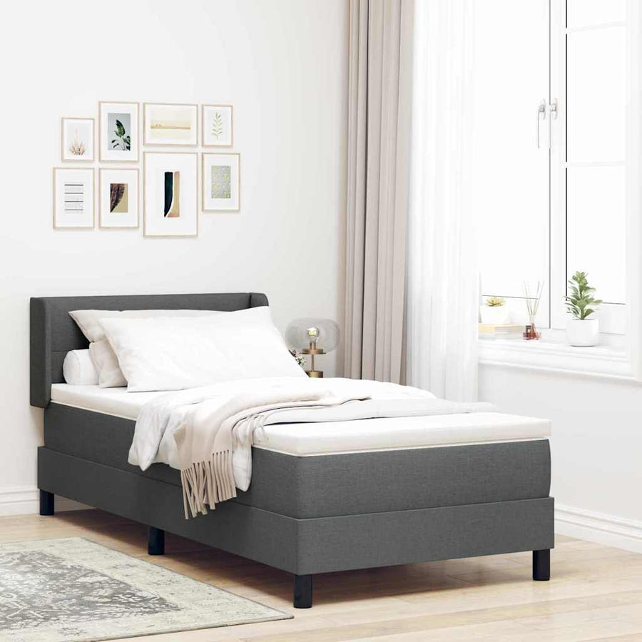 Boxspringbed met matras met matras Donkergrijs 80 x 200 cm