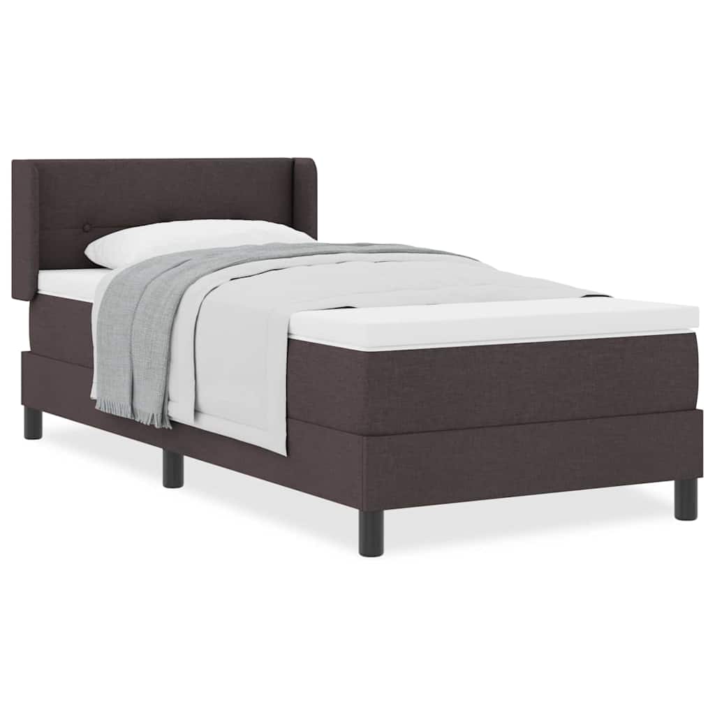 Boxspring bed Donkerbruin 80 x 200 cm Stof en Foam