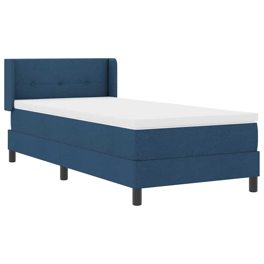 Boxspringbed met hoofdeinde Blauw 200 x 80 cm Stof