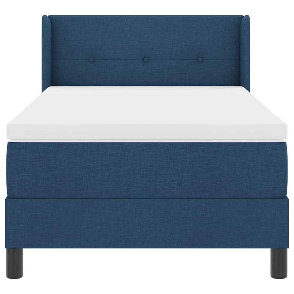Boxspringbed met hoofdeinde Blauw 200 x 80 cm Stof