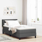 Boxspringbed 190x90 cm donkergrijs