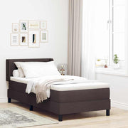 Boxspringbed 190x90 cm donkerbruin polyester