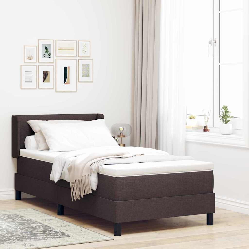 Boxspring bed Donkerbruin 90 x 190 cm Stof en Foam