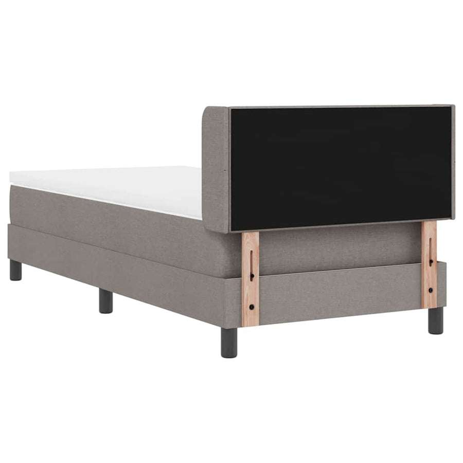Boxspringbed met hoofdeinde Taupe 190 x 90 cm Stof