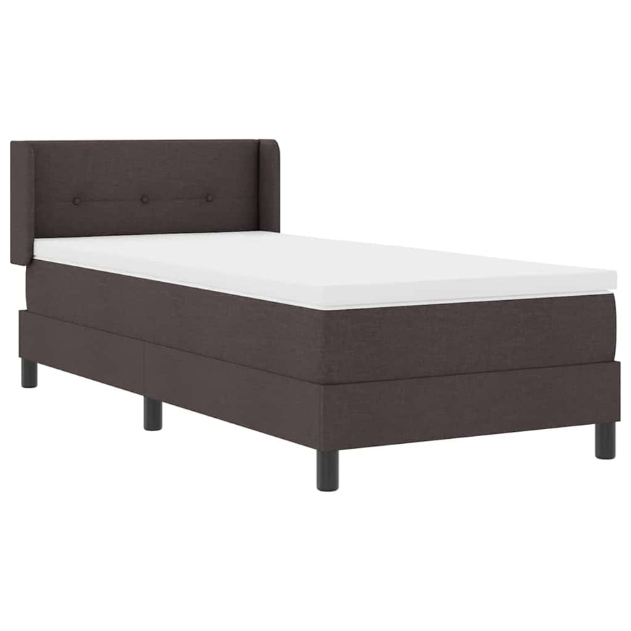 Boxspring bed Donkerbruin 90 x 200 cm Stof en Foam