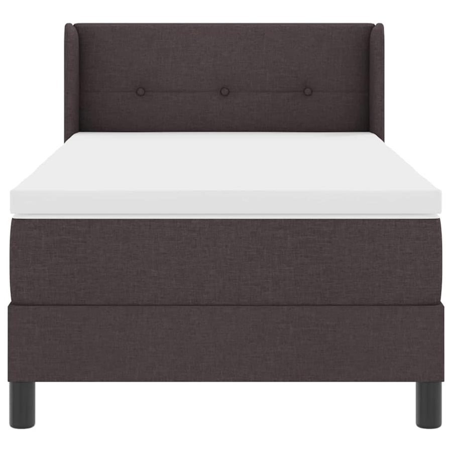 Boxspring bed Donkerbruin 90 x 200 cm Stof en Foam