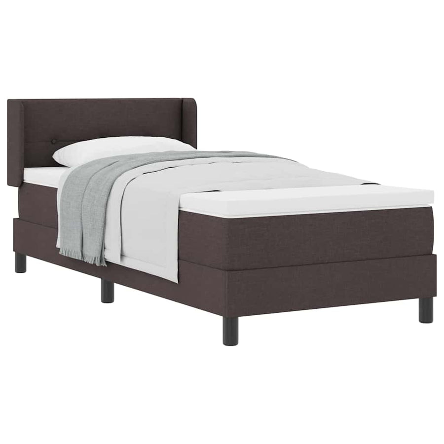 Boxspring bed Donkerbruin 90 x 200 cm Stof en Foam