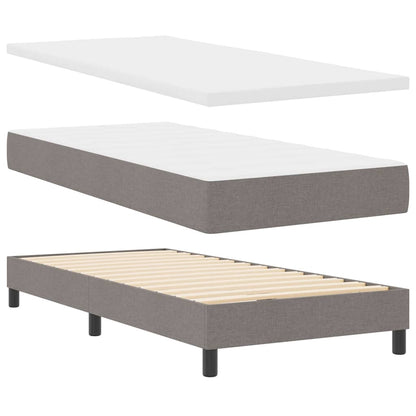 Boxspringbed met hoofdeinde Taupe 200 x 90 cm Stof