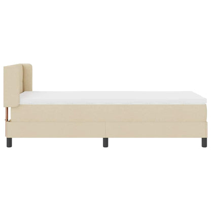 Boxspringbed met kussen met hoofdeinde Crème 200 x 90 cm Stof