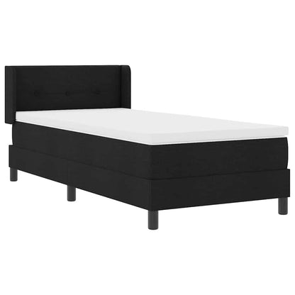 Boxspring bed met hoofdeinde Zwart 100 x 200 cm Stof en Foam