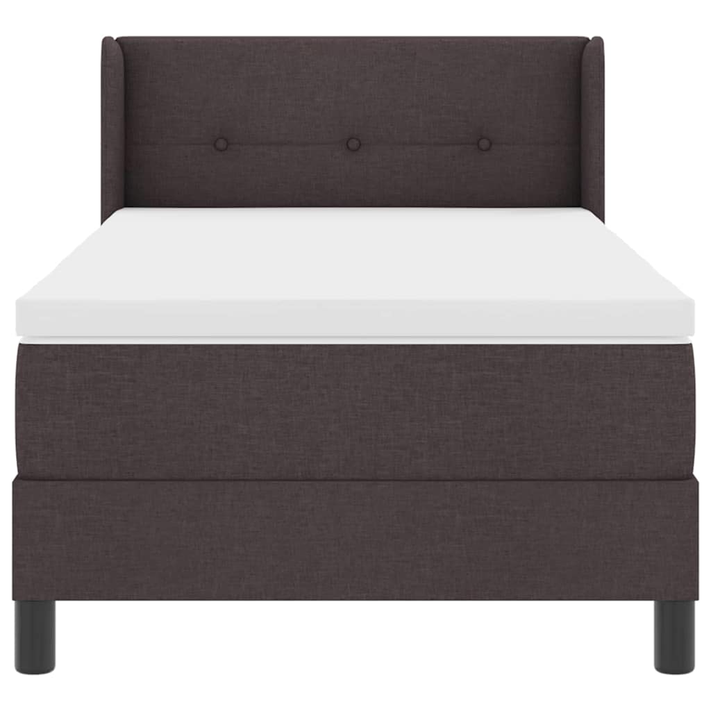 Boxspring bed Donkerbruin 100 x 200 cm Stof en Foam