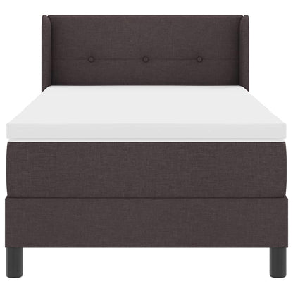Boxspring bed Donkerbruin 100 x 200 cm Stof en Foam