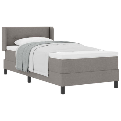 Boxspringbed met hoofdeinde Taupe 200 x 100 cm Stof