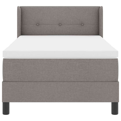 Boxspringbed met hoofdeinde Taupe 200 x 100 cm Stof