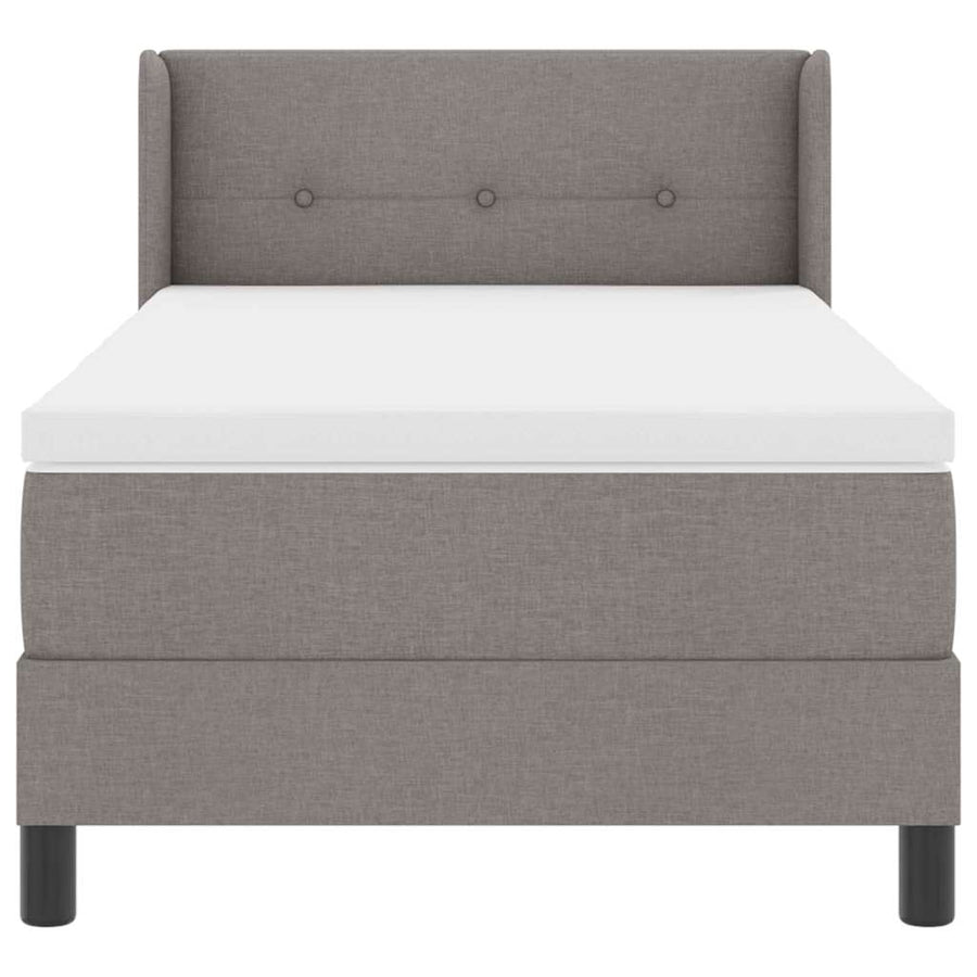 Boxspringbed met hoofdeinde Taupe 200 x 100 cm Stof