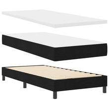 Boxspring bed met hoofdeinde Zwart 140 x 190 cm Stof en Foam