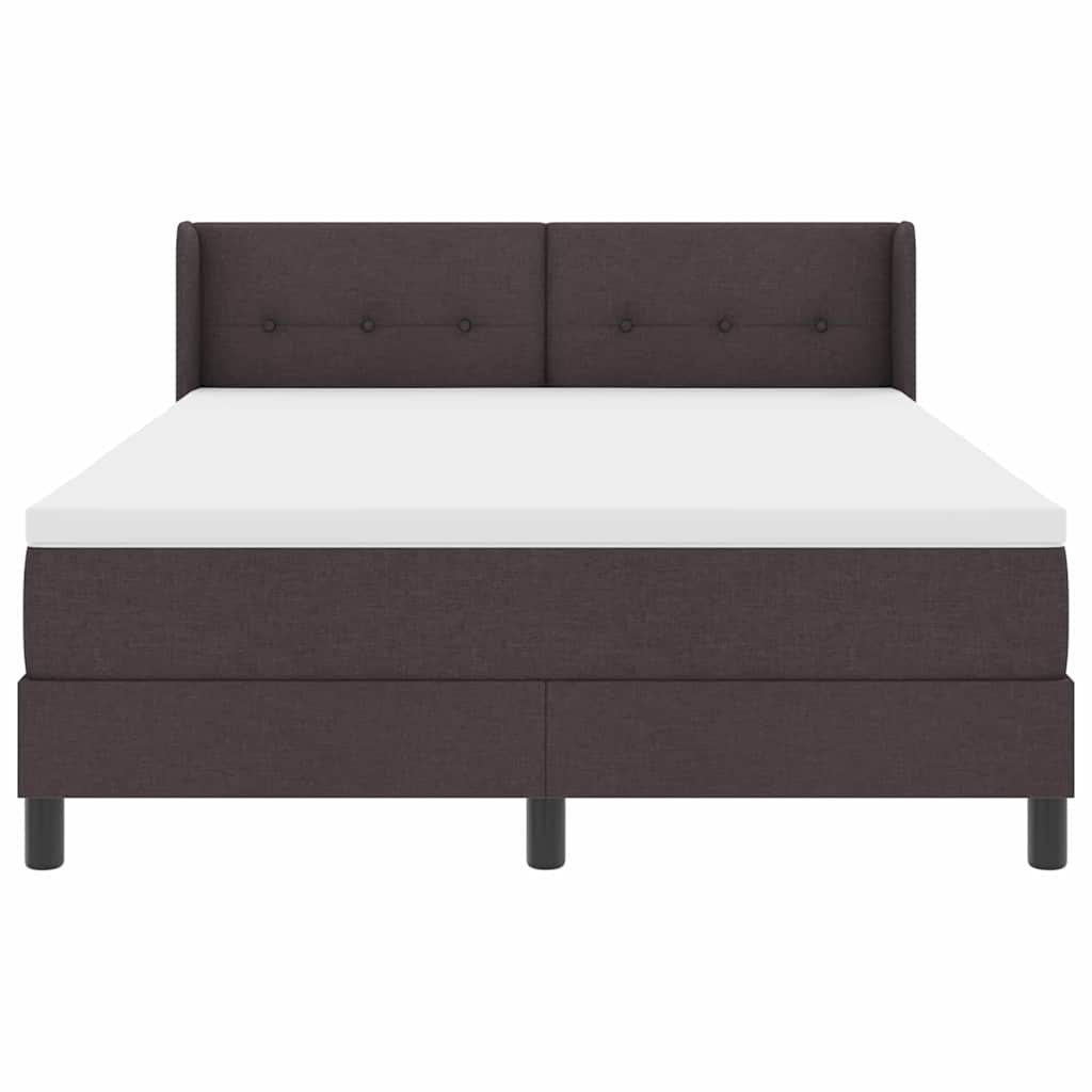 Boxspring bed Donkerbruin 140 x 190 cm Stof en Foam