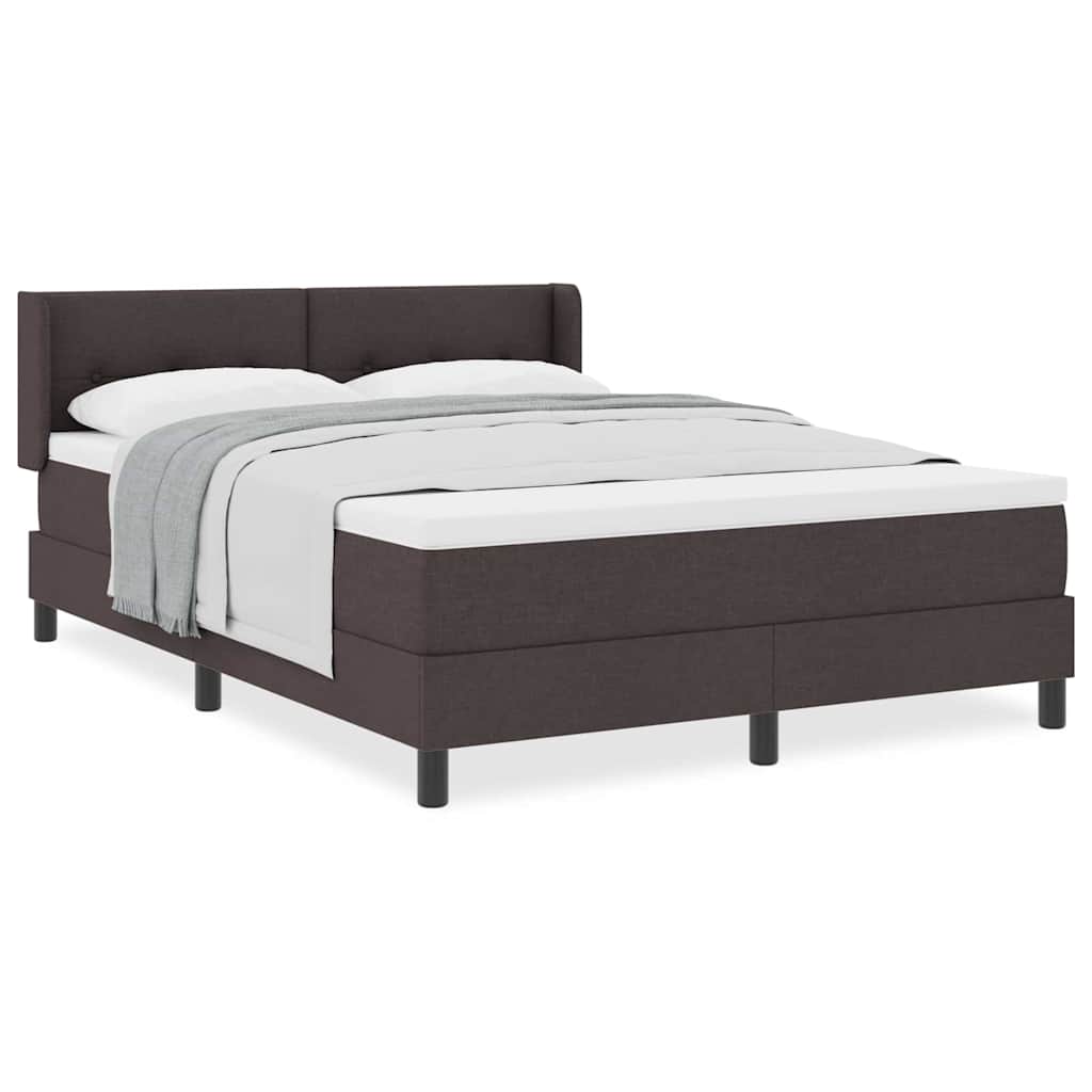 Boxspring bed Donkerbruin 140 x 190 cm Stof en Foam