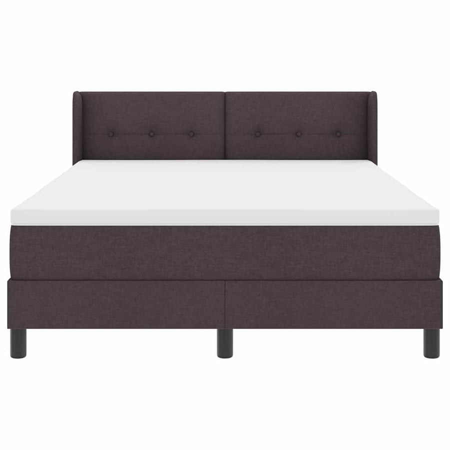 Boxspring bed Donkerbruin 140 x 200 cm Stof en Foam