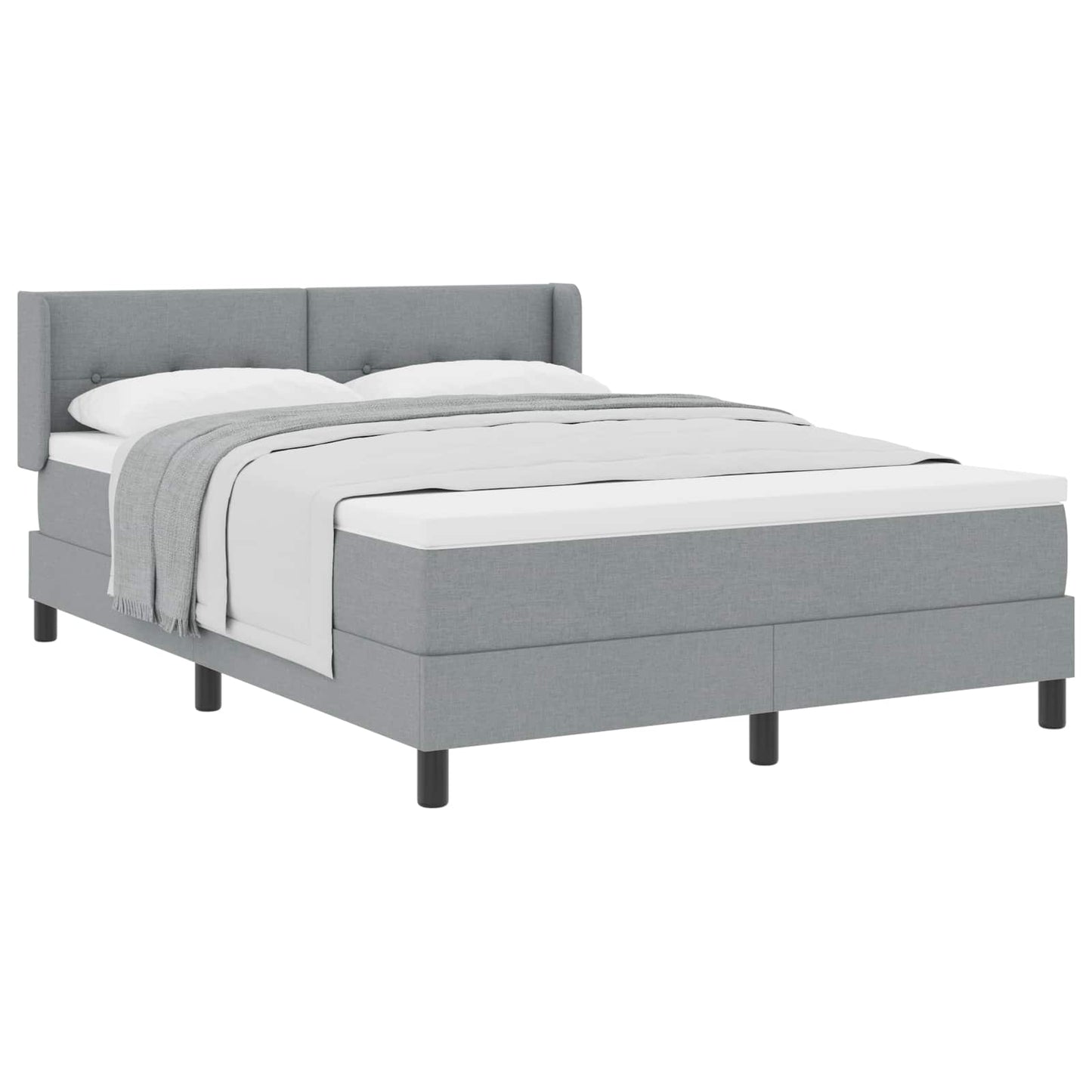 Boxspringbed met matras met matras Lichtgrijs 160 x 200 cm