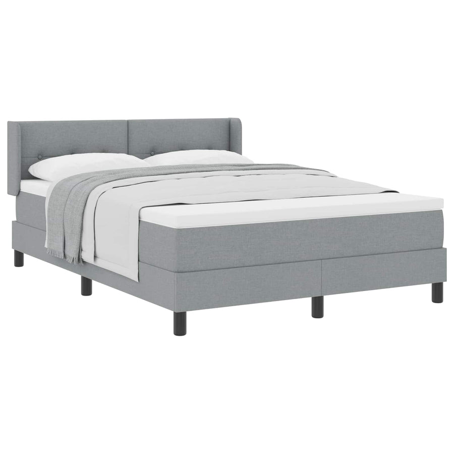 Boxspringbed met matras met matras Lichtgrijs 160 x 200 cm