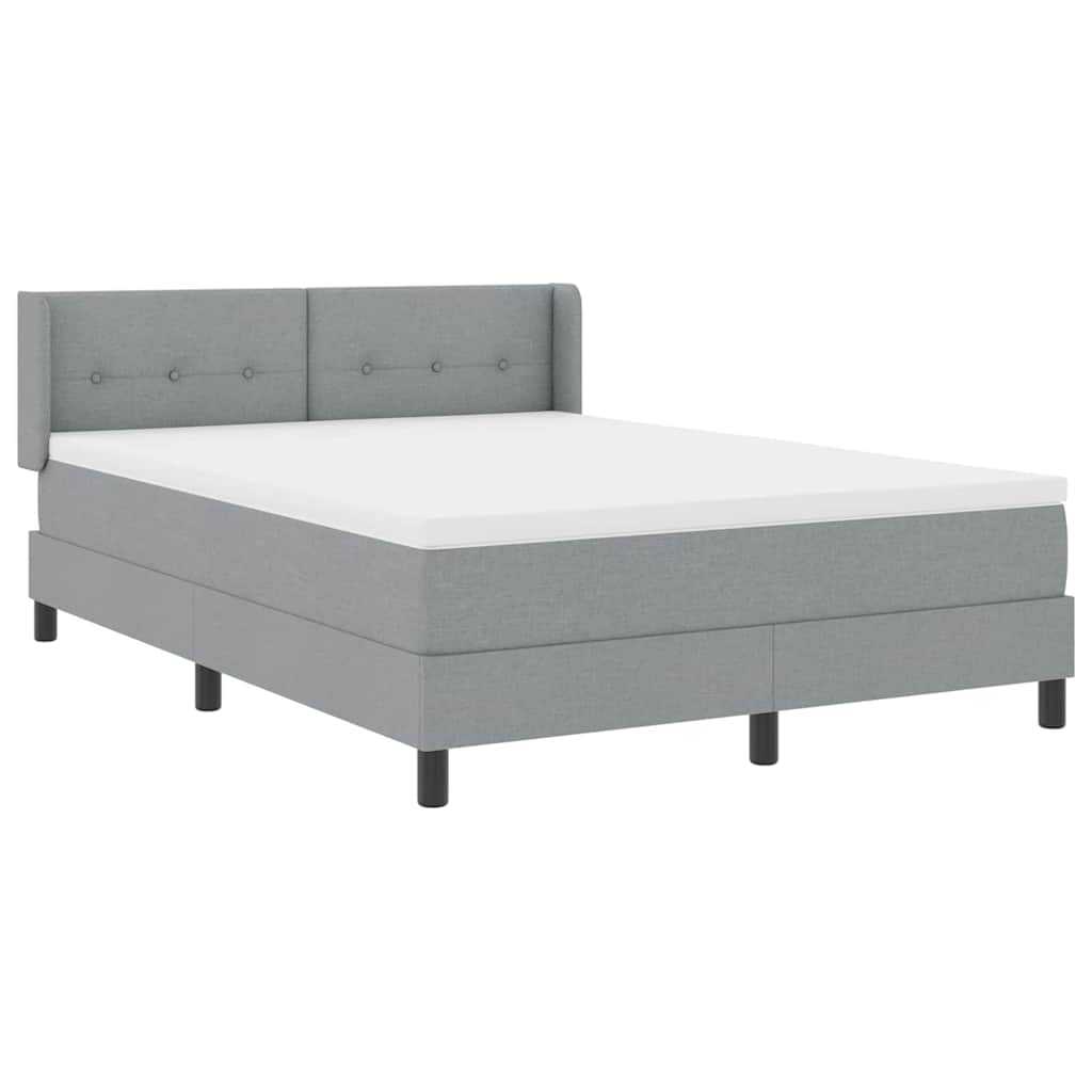 Boxspringbed met matras met matras Lichtgrijs 160 x 200 cm