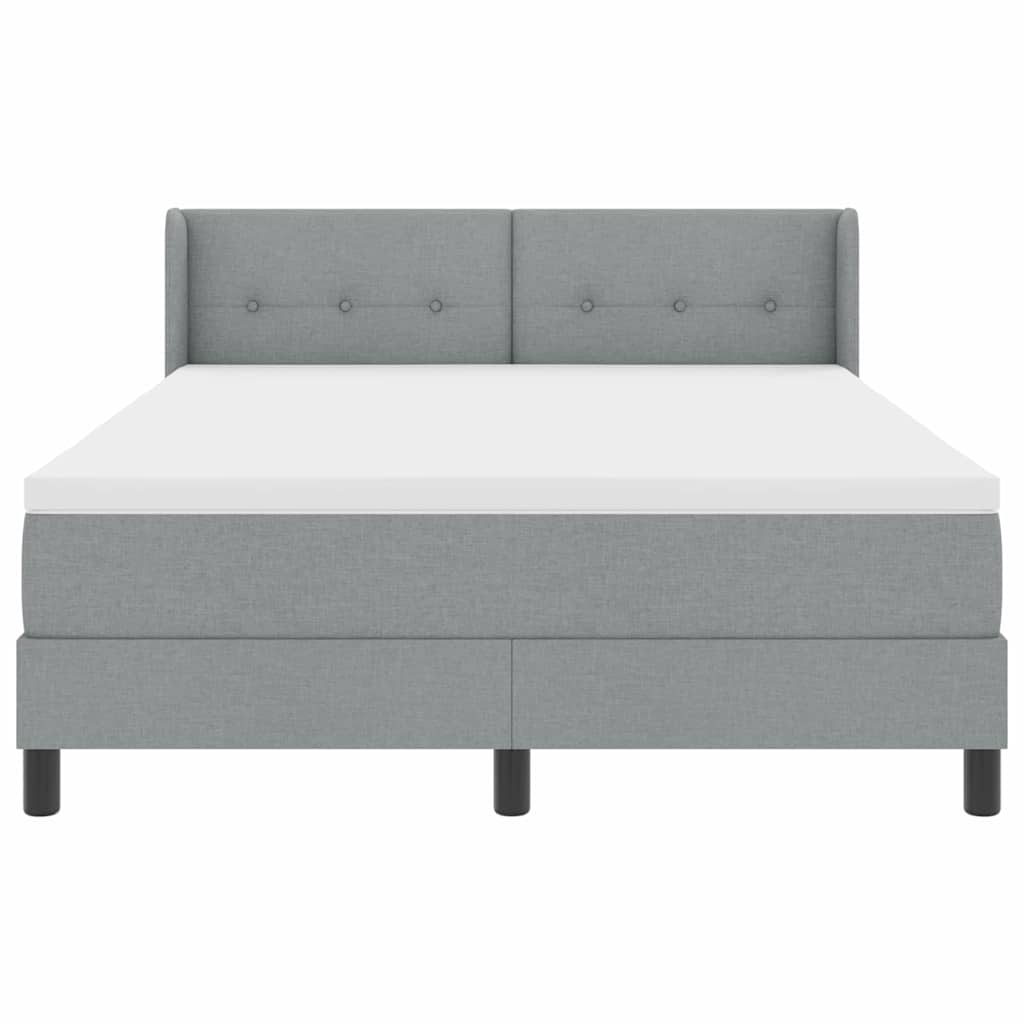 Boxspringbed met matras met matras Lichtgrijs 160 x 200 cm