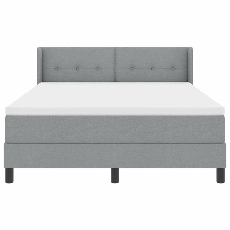 Boxspringbed met matras met matras Lichtgrijs 160 x 200 cm