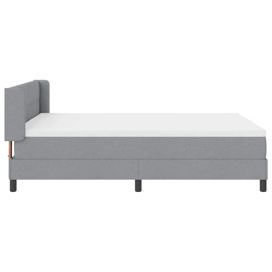 Boxspringbed met matras met matras Lichtgrijs 160 x 200 cm