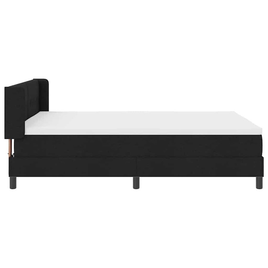Boxspring bed met hoofdeinde Zwart 160 x 200 cm Stof en Foam