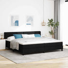 Boxspringbed met hoofdeinde 200x200 cm zwart stof