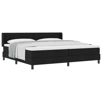 Boxspringbed met hoofdeinde Zwart 200 x 200 cm Stof