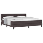 Boxspringbed 200x200 cm donkerbruin stof