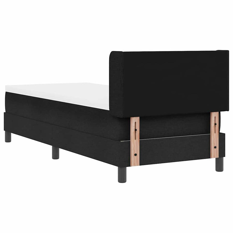 Boxspring bed met hoofdeinde Zwart 80 x 200 cm Stof en Foam