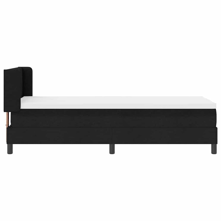 Boxspring bed met hoofdeinde Zwart 80 x 200 cm Stof en Foam
