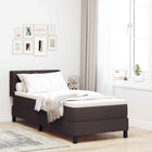 Box spring bed with mattress Dark brown 200 x 80 cm Polyester