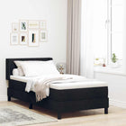 Boxspringbed 90x190 cm zwart met hoofdeinde