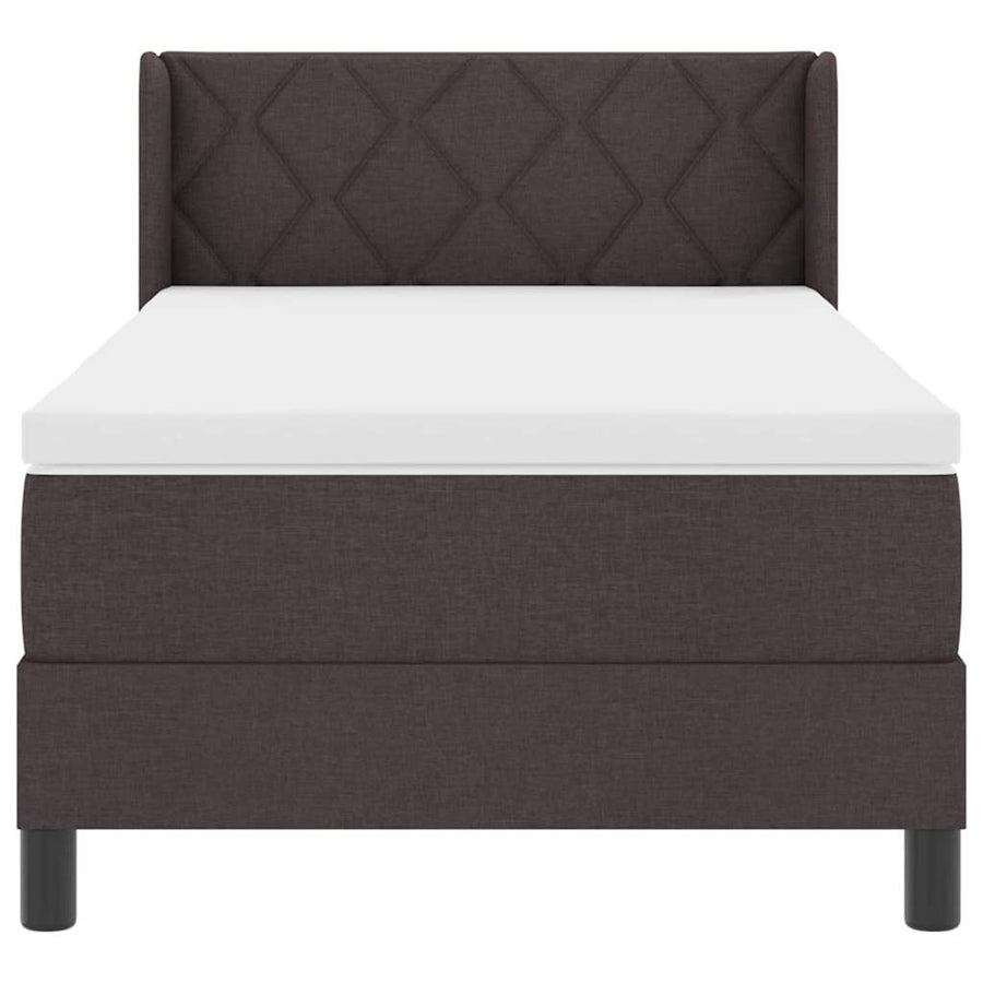 Boxspring bed Donkerbruin 90 x 190 cm Stof en Foam