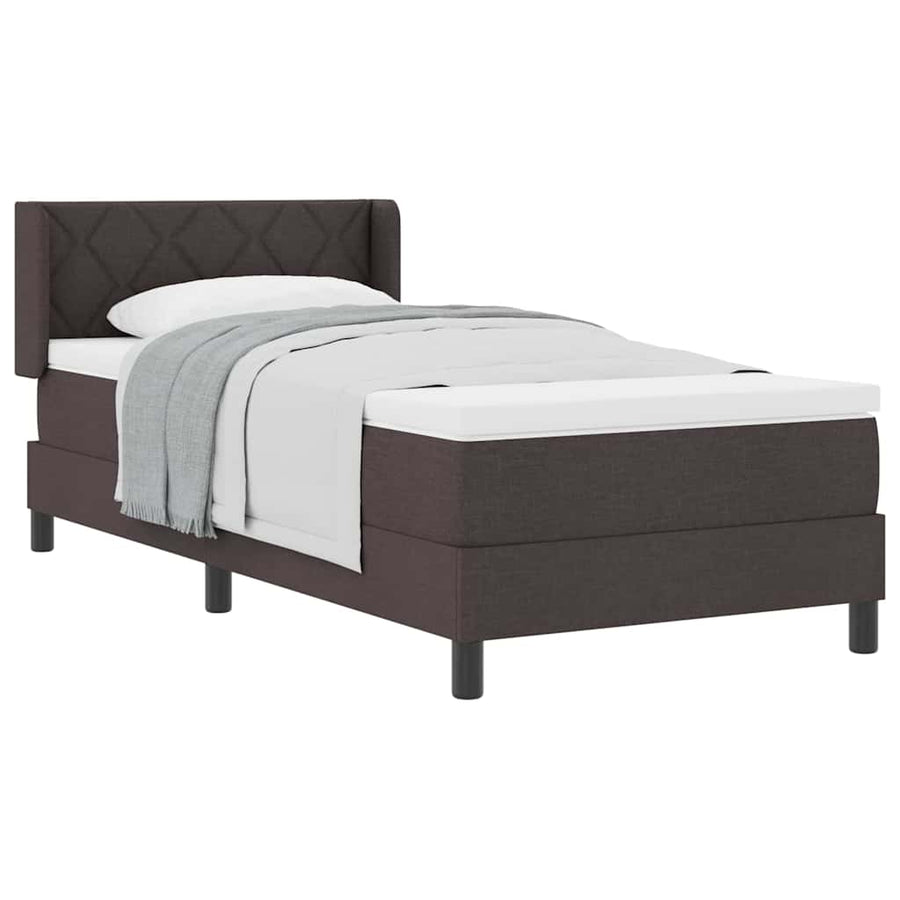 Boxspring bed Donkerbruin 90 x 190 cm Stof en Foam