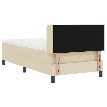 Boxspringbed met kussen met hoofdeinde Crème 190 x 90 cm Stof