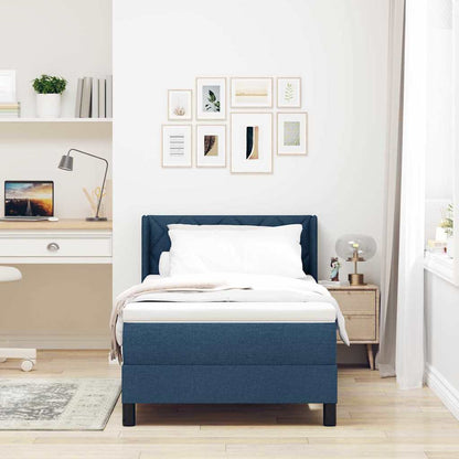 Boxspringbed met matras Blauw 200 x 90 cm Polyester