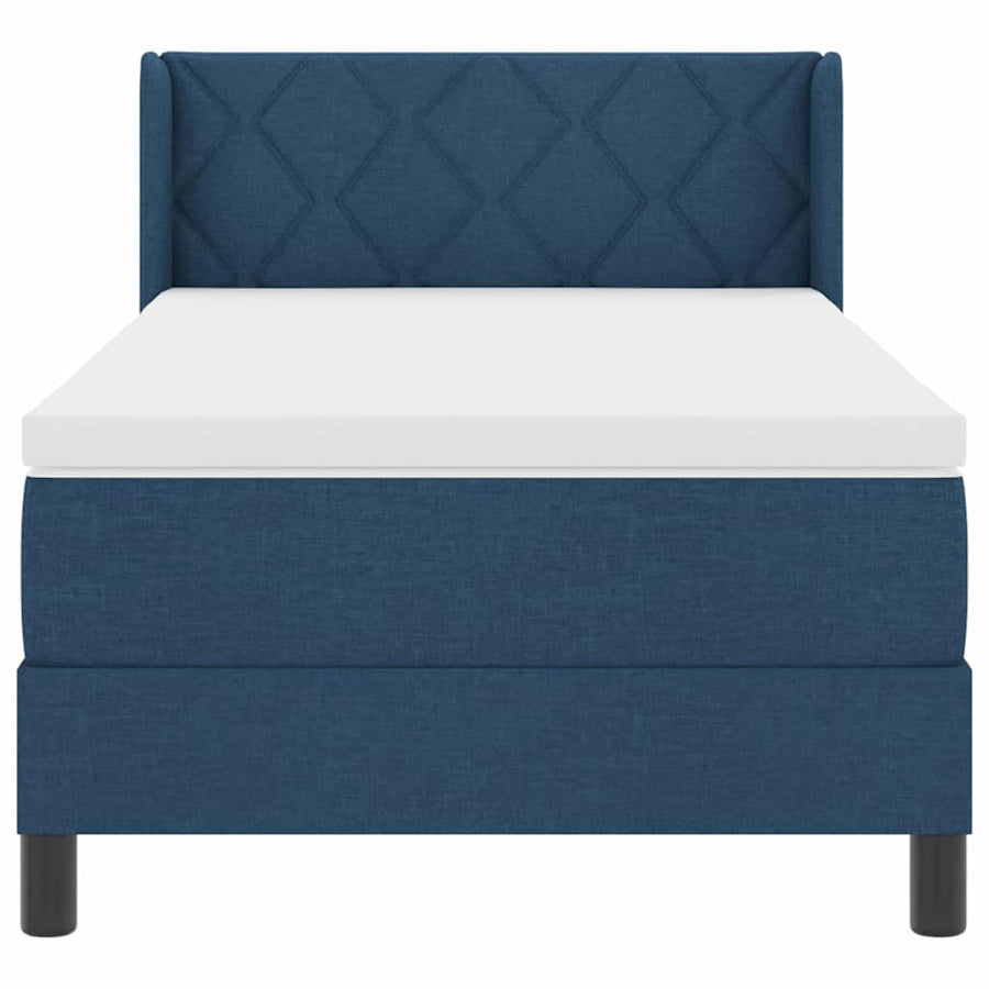 Boxspringbed met matras Blauw 200 x 90 cm Polyester